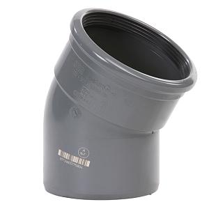 PVC bocht 30 graden manchet/spie 