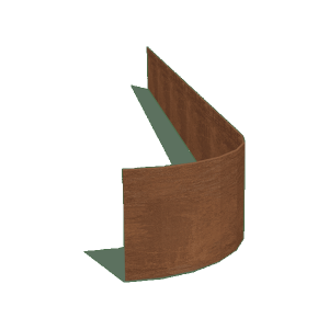 Cortenstaal kantopsluiting FLEX geplet