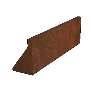 Corten keerwand recht 