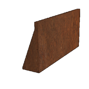 Corten keerwand recht 