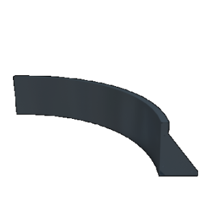 Gepoedercoat keerwand binnenbocht 