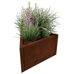 Corten plantenbak Driehoek gelijkzijdig