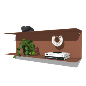 Gepoedercoat wandplank C-vorm