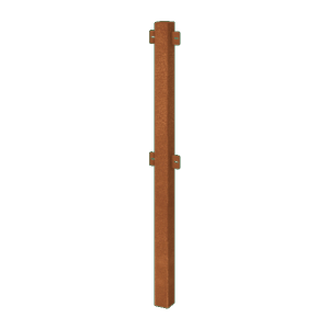 Cortenstaal sierhekwerk tussenpaal