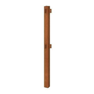 Cortenstaal sierhekwerk hoekpaal