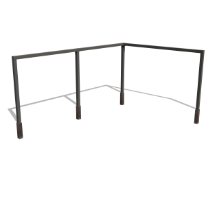 Gepoedercoat staal pergola hoekopstellin