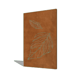 Staal paneel vallende bladeren 