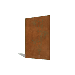 Cortenstaal bamboe 60 x 6 x 190 cm