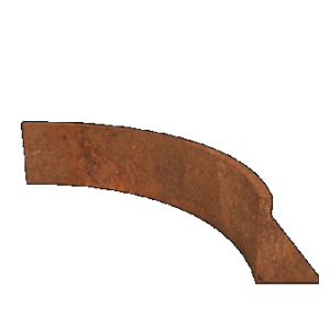 Corten keerwand binnenbocht 