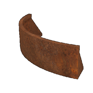 Corten keerwand buitenbocht