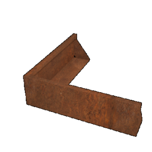 Corten keerwand buitenhoek 