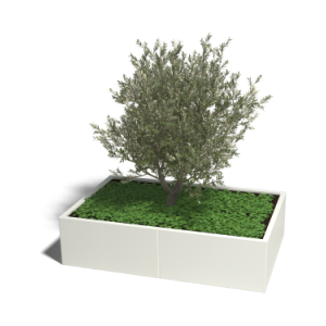 Gepoedercoat staal plantenbak Rechthoek