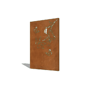 Cortenstaal bladeren 120 x 6 x 190 cm