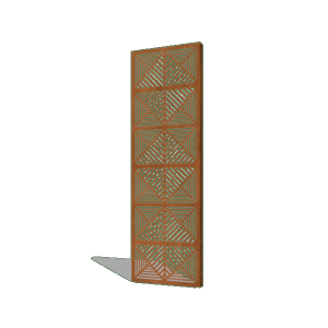 Cortenstaal lijnen compositie 1 120 x 6 x 190 cm