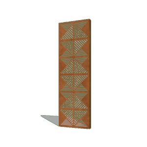 Cortenstaal lijnen compositie 2 120 x 6 x 190 cm