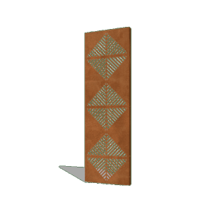 Cortenstaal lijnen compositie 4 120 x 6 x 190 cm