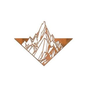 Cortenstaal wanddecoratie Mountain-Small