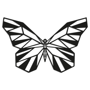Metalen wanddecoratie Butterfly 2.0 Large Zwart