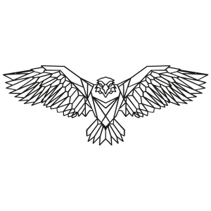 Metalen wanddecoratie Eagle-Small Zwart