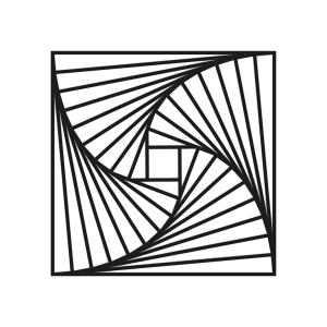 Metalen wanddecoratie Geometric Pattern 3.0 Large Zwart