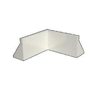 Gepoedercoat keerwand binnenhoek 