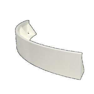 Gepoedercoat keerwand buitenbocht 