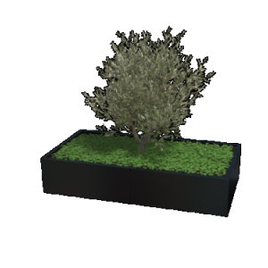 Gepoedercoat staal plantenbak Rechthoek