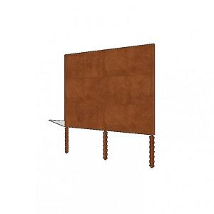 Cortenstaal schutting (3 horizontaal) complete set 258 x 190 cm met grondpin