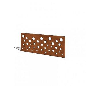 Cortenstaal schutting (horizontaal) 180 x 63,3 cm met bubbelmotief