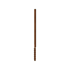 Cortenstaal schutting (horizontaal) hoekpaal voor paneel 47,5 cm met grondpin