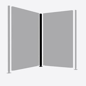 Gepoedercoat staal staander recht met voetplaat 190 cm 