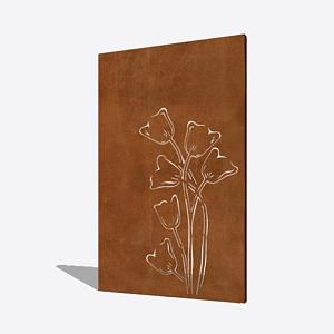 Cortenstaal tulp a-symmetrisch 120 x 6 x 190 cm