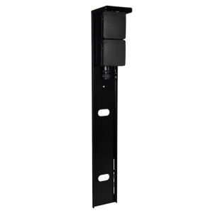 Tuinpaal - pro dubbel met enkele wartel zwart