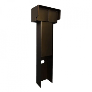 Tuinpaal - pro+ horizontaal dubbel met kabeldoos, afdekkap en installatiedraad voorbedraad