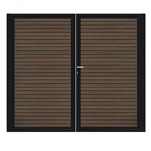 Dubbele poort Zwart horizontaal - Rhombus Donkerbruin