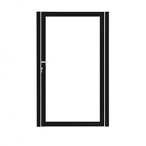 Enkel aluminium poort excl. vulling - Zwart