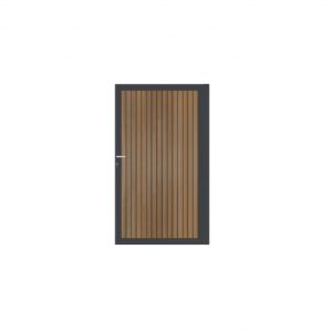 Enkele poort Antraciet verticaal - Rhombus Schaduw Teak