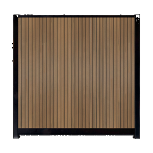 WPC Schutting Compleet Verticaal incl. 1 paal Zwart 