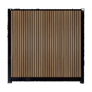 WPC Schutting Compleet Verticaal incl. 1 paal Zwart 