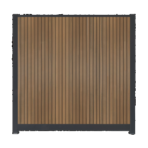 WPC Schutting Compleet Verticaal incl. 1 paal Antraciet