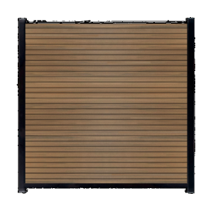 WPC Schutting Compleet Horizontaal incl. 1 paal Zwart 