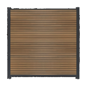 WPC Schutting Compleet Horizontaal incl. 1 paal Antraciet