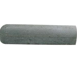 Stootband 20x20x90 cm 1x afgerond met voet grijs