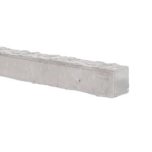 Beton tussenpaal met graniet motief en vlakke kop 10x10x275cm sponning 74 cm wit