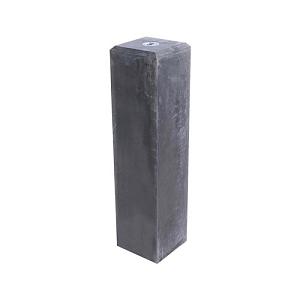 Betonpoer 60x15x15 cm antraciet kleine velling incl. stelplaat M16