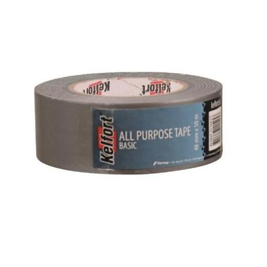 Ducttape All Purpose tape Kelfort grijs 48mm 50 meter