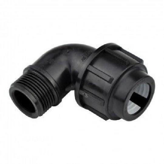 Tyleen klem knie met uitwendige draad 16mm 3/4 inch