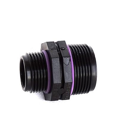 Self-seal verloopnippel 2x buitendraad 1x1/2 inch