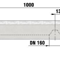 Super150-Betongoot 01L+Gat Ø160 1m