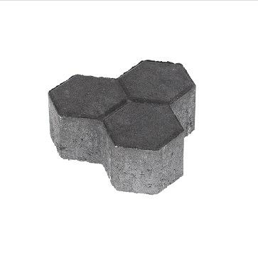 T-3 steen 8 cm KOMO MP zwart met deklaag 48st/lg